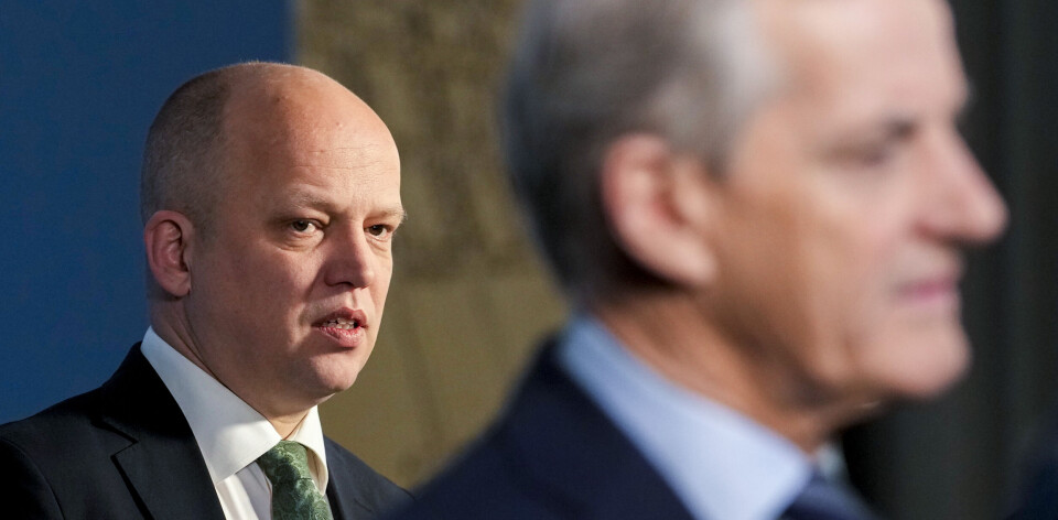 Regjeringssamarbeid under press: Statsminister Jonas Gahr Støre (Ap) og finansminister Trygve Slagsvold Vedum (Sp) står på hver sin side i saken om EUs fjerde energimarkedspakke.