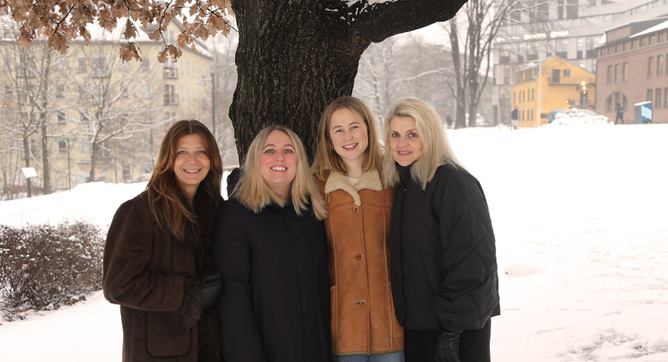Klimatesten er et resultat av et samarbeid på tvers av interessegrupper. F.v. Anne-Cecilie Kaltenborn, administrerende direktør i NHO Service og Handel; Unn Kristin Olsen, leder i Parat; Anja Bakken Riise, leder i Framtiden i våre hender, og Inger Lise Blyverket, direktør i Forbrukerrådet.